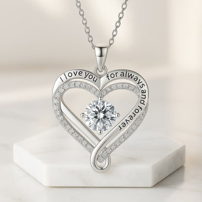 “To My Wife” Forever & Always Heart Necklace