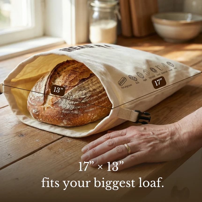 Premium 100% Cotton-Beeswax Bread Bags