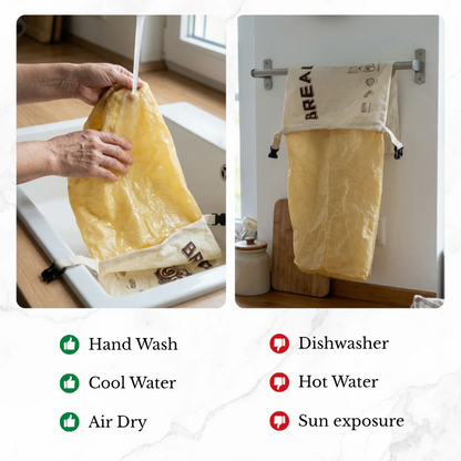 Premium 100% Cotton-Beeswax Bread Bags