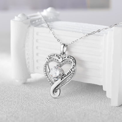 “To My Wife” Forever & Always Heart Necklace