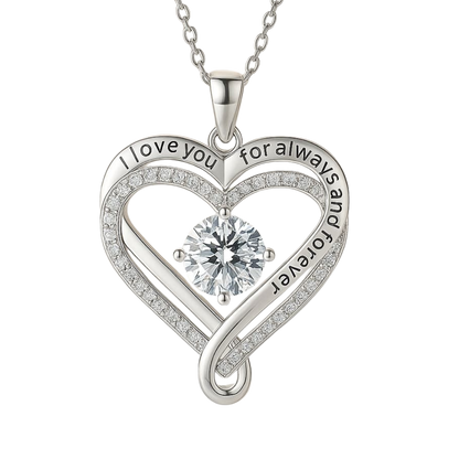 “To My Wife” Forever & Always Heart Necklace