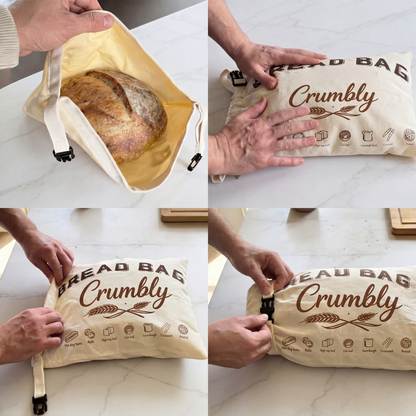Premium 100% Cotton-Beeswax Bread Bags