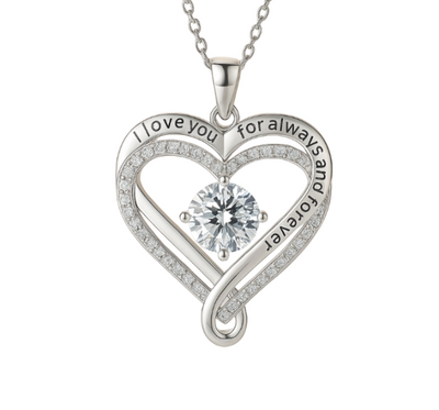 “To My Wife” Forever & Always Heart Necklace